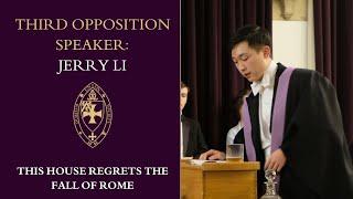 Jerry Li | This House Regrets the Fall of Rome