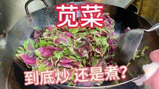 苍蝇馆子炒苋菜，大家觉得方法可行吗？【覃厨说美食】#中国美食 #炒菜