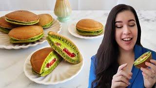 How To Make Strawberry Matcha Mascarpone Dorayaki Recipe