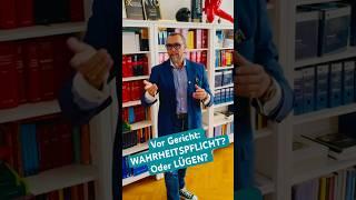 Darf man vor Gericht LÜGEN? Oder MUSS man immer die WAHRHEIT sagen? Der ANWALT ￼ antwortet!