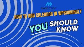 How to add calendar in service booking manager plugin - WpBookingly