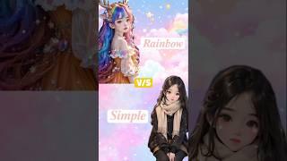 rainbow  v/s simple ️#trending #youtubeshorts #trendingshorts #famous shorts