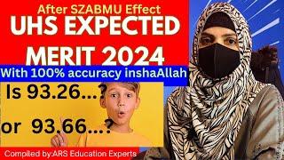 UHS expected  merit of MBBS and BDS after SZABMU  reconduct /UHS expected merit 2024/Safe zone