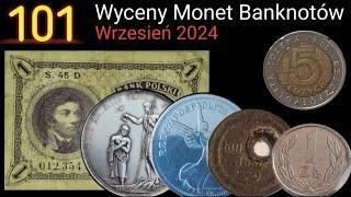 #101 Wyceny Monet Banknotów Destruktów Wrzesień 2024