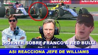  ASI REACCIONA JEFE de WILLIAMS a CARRERA de FRANCO COLAPINTO GP MEXICO F1