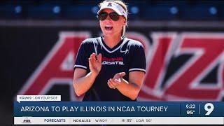 Arizona Softball team in NCAA Regional vs Illinois