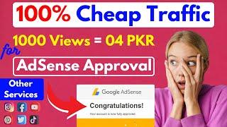 Cheap Traffic For Google Adsense Approval in 2024 || Website Traffic Kaise Badhaye