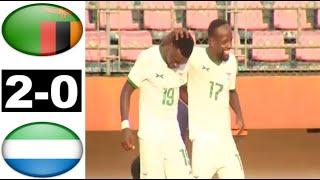 Zambia vs Sierra leone 2-0 all goals Highlights 2024 Sierra Leone vs Zambia Chipolopolo CAF