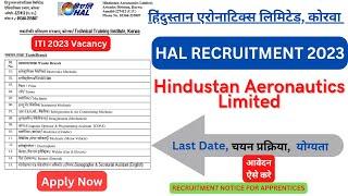 HAL RECRUITMENT 2023 | Hindustan Aeronautics Limited | ITI Job's All Trade |ITI GOVT Apprenticeship