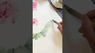 Lotus in pink - traditional freehand watercolor painting