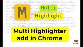 Multi Highlighter Extension for Chrome | Lead generation tools