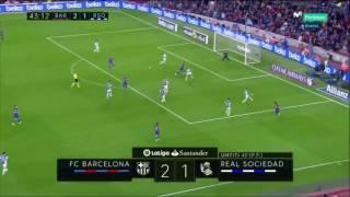 Paco Alcacer Goal - Barcelona Vs Real Sociedad 3-1 April 2017