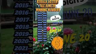 TODAY KERALA LOTTERY ALL' JUNE 20 WINNING NUMBERS 3 DIGITS