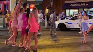 Nashville Tennessee downtown Broadway Saturday evening/night July 10 2021 walking tour vlog