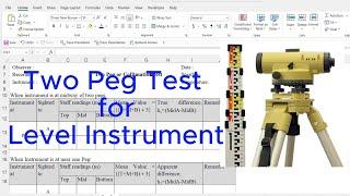 Two Peg or Collimation Test for Level Machine