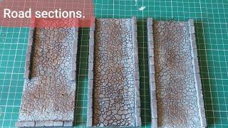 How to build cheap and easy road sections for warhammer, d&d & frostgrave.