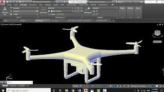 how to make modern 3d drone in autocad