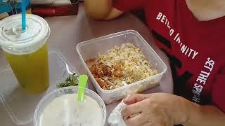 KAINAN NA GARLIC CHICKEN ,SUGAR CANE DRINK & SWEETENED WHEAT WITH COCONUT MILK