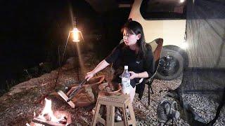 Solo camping | My camper van got scratched. It's sad but it's okay