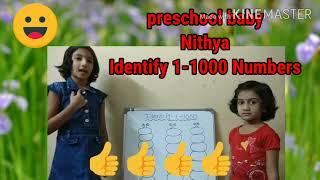 Preschool baby Nithya Identify 1-1000 Numbers for Children | Prajna Nithya