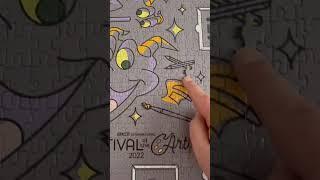 Figment and his journey into imagination at the Festival of the arts in Epcot #epcot #figment