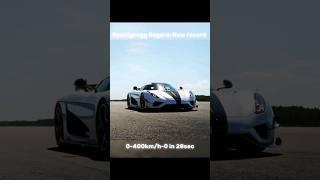 Koenigsegg Regera New World Record  | 0-400 km/h in 28 sec  #shorts