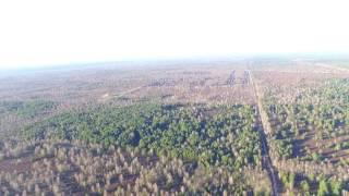 4k * Drohnenflug * zum Aussichtspunkt im Bombodrom (Sielmannheide, Kyritz-Ruppiner Heide)