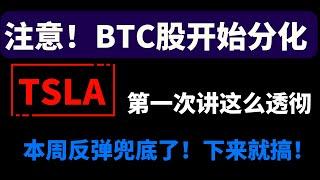 【美股嘉可能】注意！BTC股开始严重分化！TSLA第一次讲这么透彻！本周反弹兜底了！下来就搞搞！NVDA财报前最后一次机会！差点忘记OKLO！SMCI命大适合特激进的！QQQ MSTR COIN等！