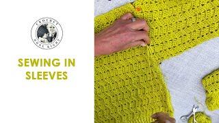 Crochet tutorial: How to sew in sleeves EASY