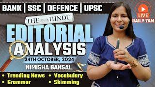 Editorial Analysis | 24th October, 2024 | Vocab, Grammar, Reading, Skimming | Nimisha Bansal