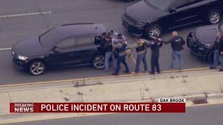 Arrest made after police standoff along Route 83 in Oak Brook