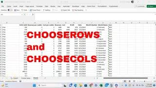 How to use the CHOOSEROW and CHOOSECOL Functions In Excel. Nest Other Functions For Cool Results!