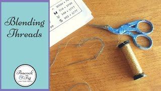 Blending threads for cross stitch