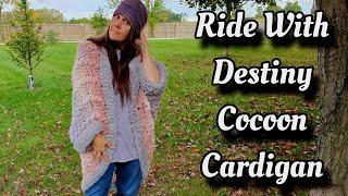 Easy Crochet Cocoon Cardigan Pattern Tutorial - Ride With Destiny