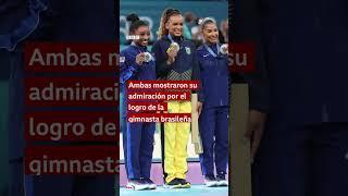 El hermoso gesto de Simone Biles y Jordan Chiles con Rebeca Andrade en el podio de París 2024