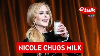 Nicole Kidman CHUGS MILK at the NBR Gala