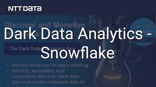 Dark Data Discovery App for Snowflake – NTT DATA Databytes Ep 38