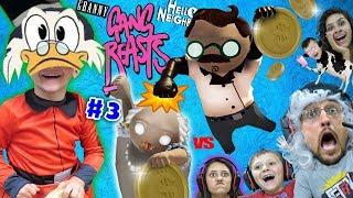 DUCKTALES Treasure vs. GANG BEASTS!  FGTEEV DR. HELLO NEIGHBOR & Granny Family Royale (#3) Skit