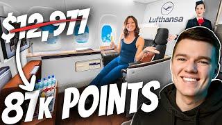 Lufthansa FIRST CLASS Using Miles & Points | Kara & Nate Breakdown