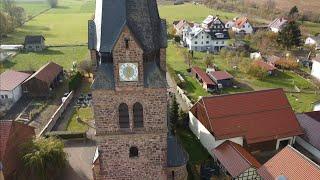 Motzlar Kirche  St. Valentinus | DJI Mini 2 Footage | Thüringen | Wandern Uhrenziffernblatt ⏲