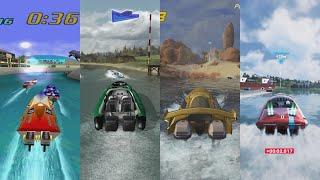 Boat Racing in 10 different games (Hydro Thunder, Rapid Racer and more)