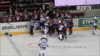 Martin Reway vs. Ryan Hollweg hockey fight