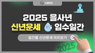 2025년 을사년 신년운세 임수일간 밑천이 드러나는데..