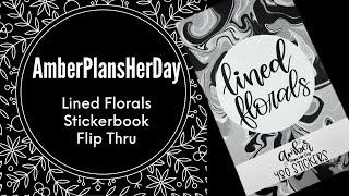 Lined Florals Stickerbook Flip Thru | AmberPlansHerDay