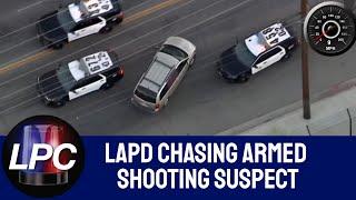 FULL PURSUIT: LAPD Chasing Armed Shooting Suspect