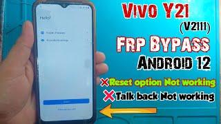 Vivo Y21 Frp bypass Android 12 | Vivo y21 Google Account remove New 2024 | Vivo v2111 frp bypass |