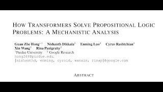 [QA] How Transformers Solve Propositional Logic Problems: A Mechanistic Analysis