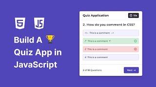  Build A Quiz App in HTML CSS & JavaScript | Quiz App Tutorial in JavaScript