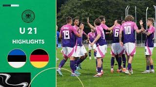 Adeyemi & Co. sweep Estonia away | Estonia vs. Germany 1-10 | Highlights | Under-21 EURO Qualifier