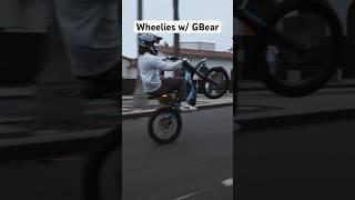 Wheelies w/ @GromieBear #electricmotorcycle #electricbike #ebike